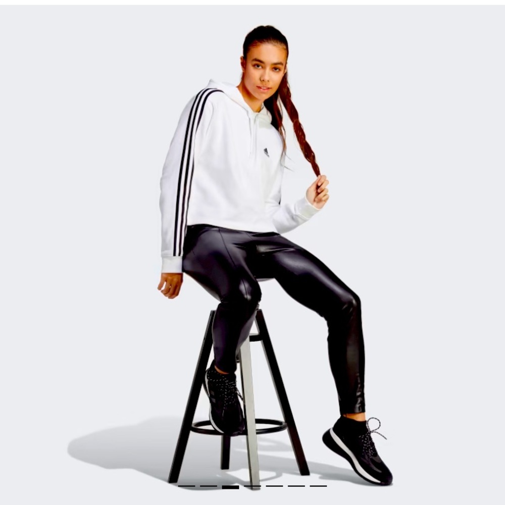 Essentials 3 stripes French terry crop